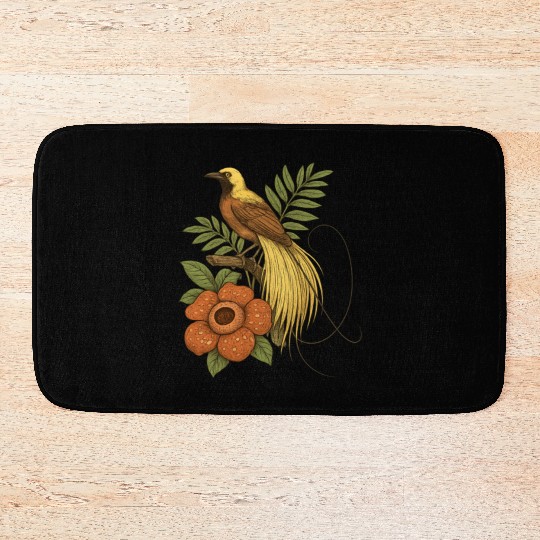 Bird of Paradise Rafflesia Bath Mats