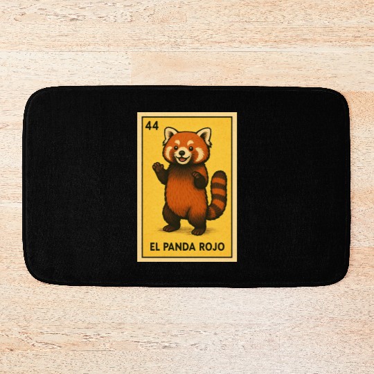 EL PANDA ROJO - THE RED PANDA - LA LOTERÍA Bath Mats