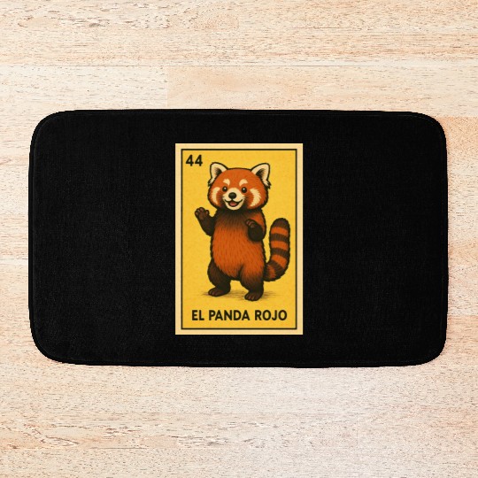 EL PANDA ROJO - THE RED PANDA - LA LOTERÍA Bath Mats