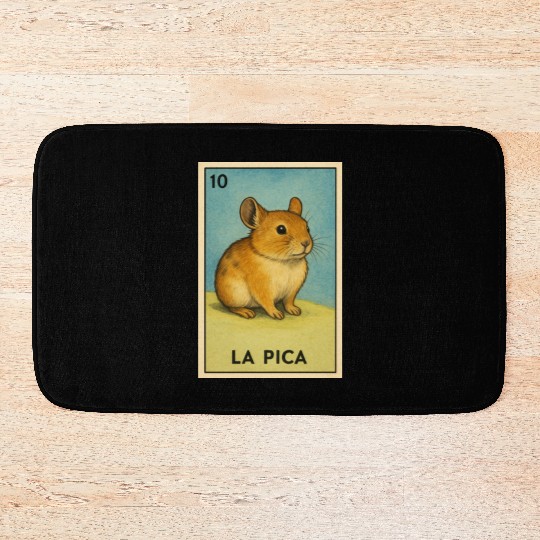 LA PICA - THE ROCK RABBIT - LA LOTERÍA Bath Mats