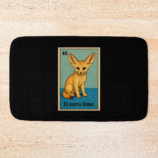 EL ZORRO FÉNEC - THE FENNEC FOX - LA LOTERÍA Bath Mats