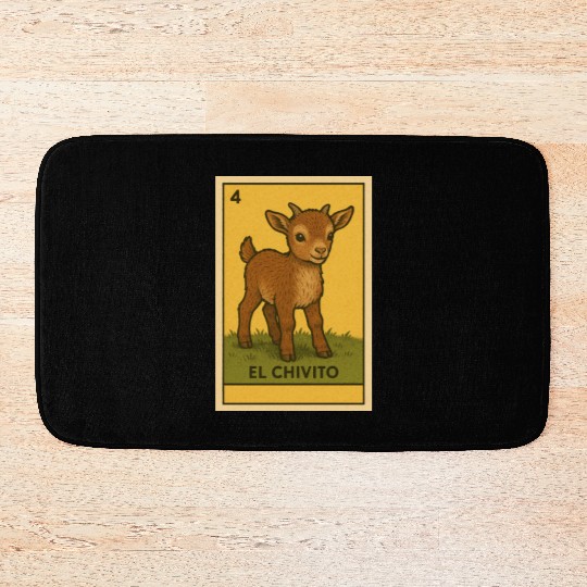 EL CHIVITO - THE BABY GOAT - LA LOTERÍA Bath Mats