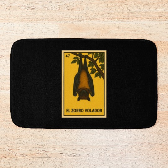 EL ZORRO VOLADOR - THE FLYING FOX - LA LOTERÍA Bath Mats