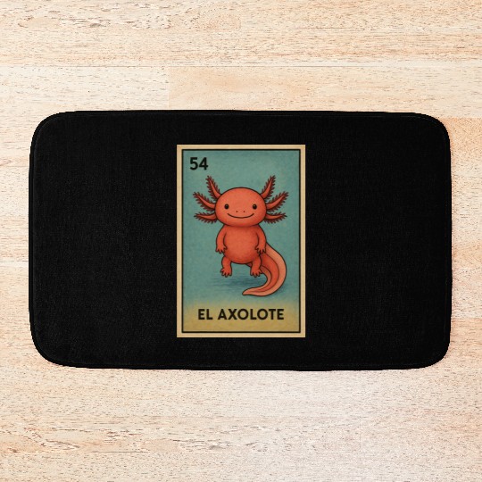 EL AXOLOTE - THE AXOLOTL - LA LOTERÍA Bath Mats