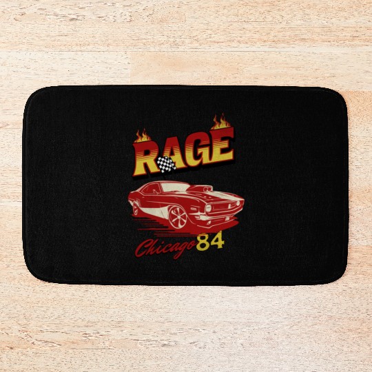 Vintage Rage Chicago 84 Muscle Car Art Bath Mats