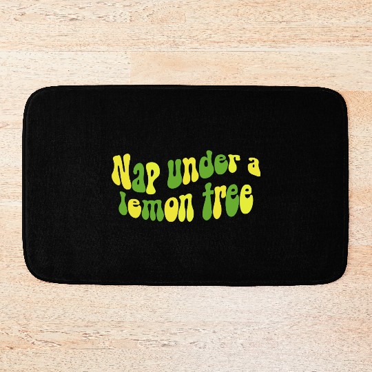 Nap Under a Lemon Tree Retro Design Bath Mats