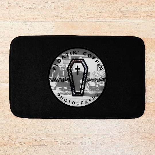 BlacknWhite Coffin Homeless Street Famiy Give Back Bath Mats