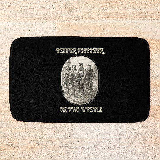 Better Together on Two Wheels Bath Mats