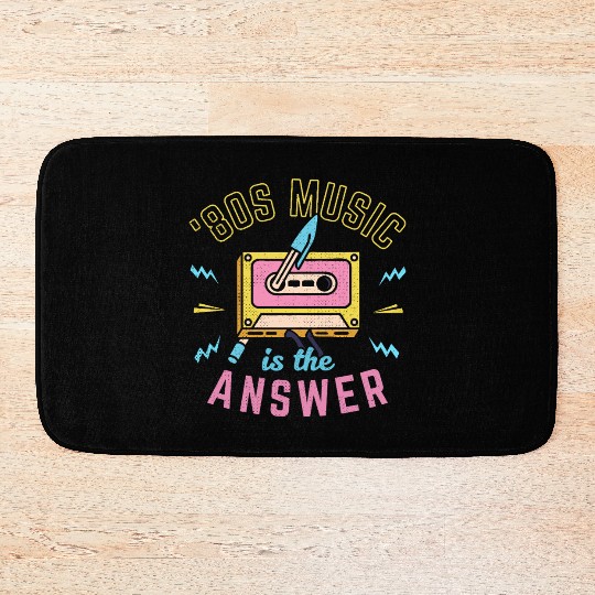 80s Music Is The Answer Bath Mats