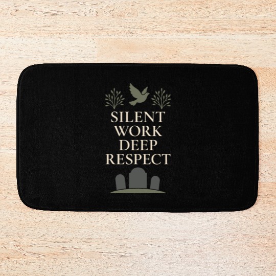 Cemetery Worker Groundskeeper Graveyard Memorial Bath Mats