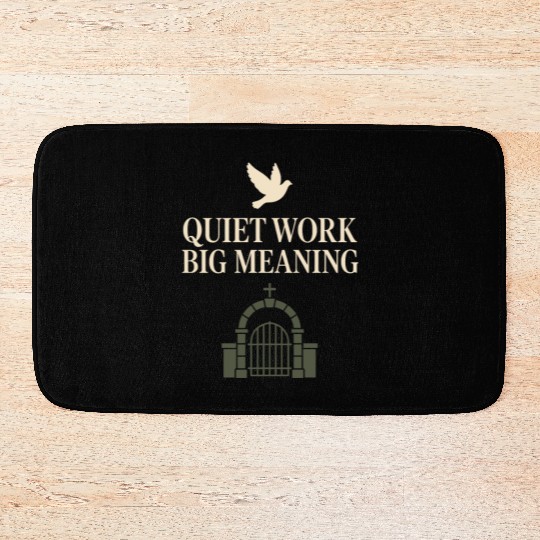 Cemetery Worker Groundskeeper Graveyard Memorial Bath Mats