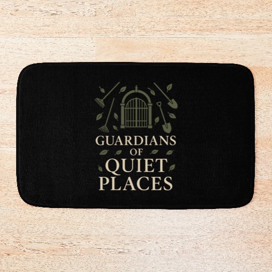 Cemetery Worker Groundskeeper Graveyard Memorial Bath Mats