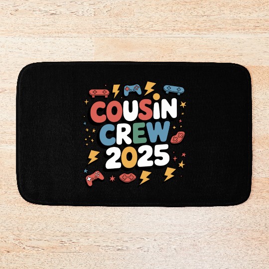 Cousin Crew 2025 Video Game Controllers Family Bath Mats