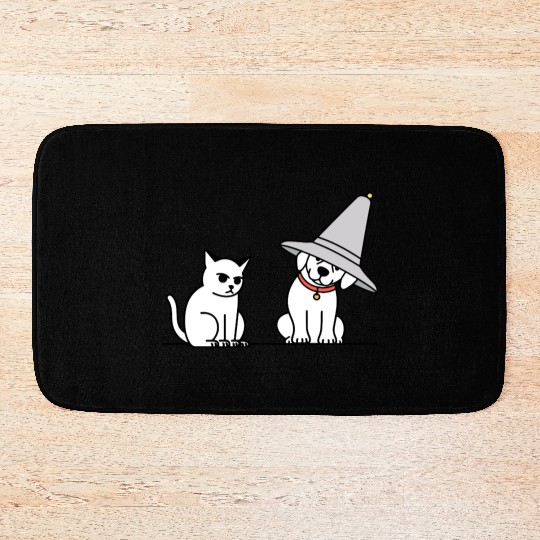 Grumpy Cat and Wizard Dog Bath Mats