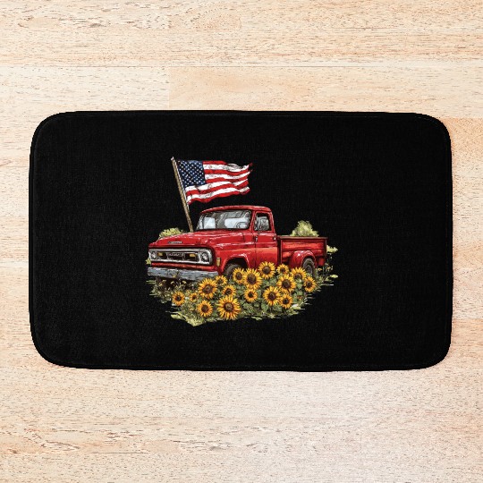American Flag Bath Mats