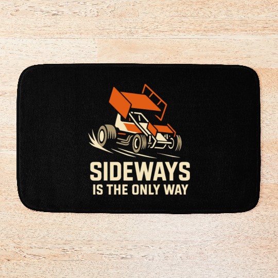Sprint Car Racing Dirt Track Speed Oval Race Bath Mats