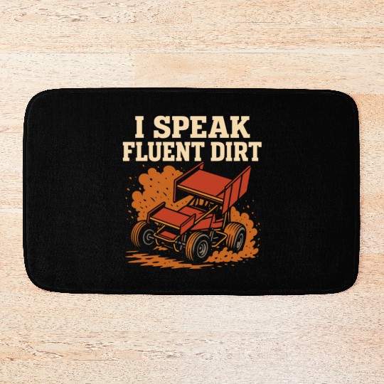 Sprint Car Racing Dirt Track Speed Oval Race Bath Mats
