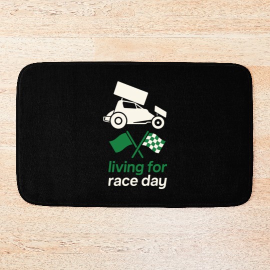 Sprint Car Racing Dirt Track Speed Oval Race Bath Mats