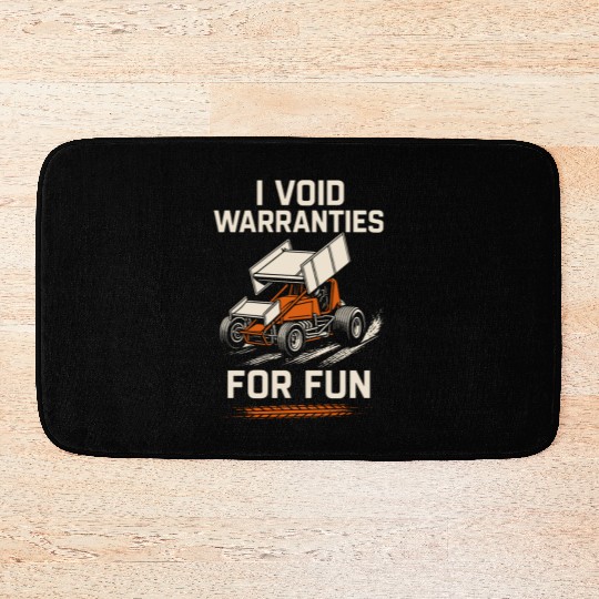 Sprint Car Racing Dirt Track Speed Oval Race Bath Mats