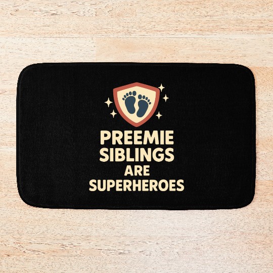 NICU Sibling Preemie Big Brother Big Sister Bath Mats