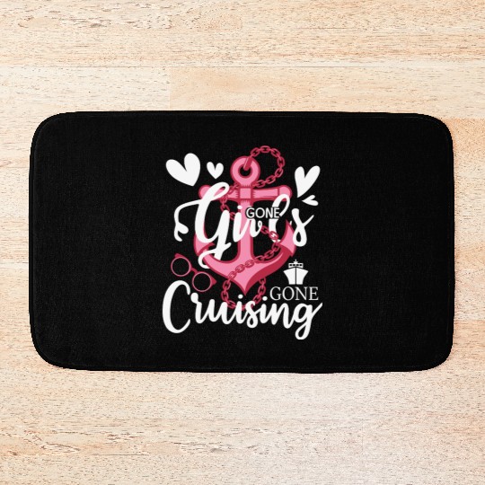 Girls Gone Cruising Pink Cruise Ship Bath Mats