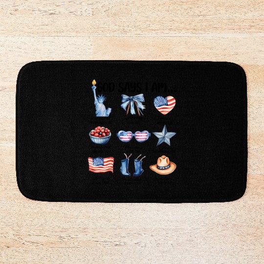 Christian God Says I Am Bath Mats
