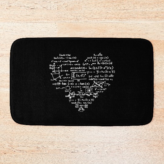 I Love Math Science Math Teacher Student Bath Mats