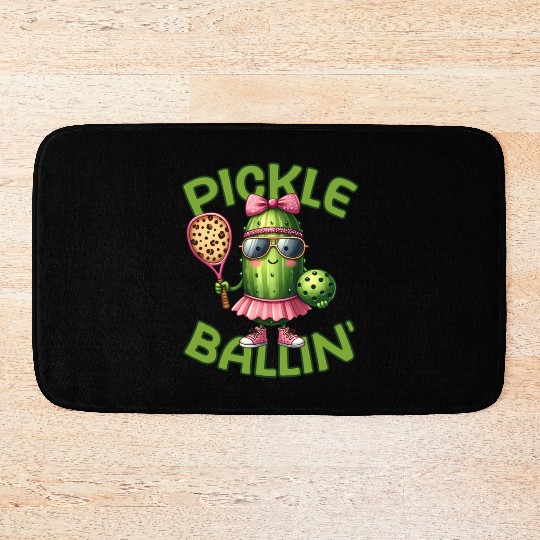 Pickle Ballin Pickleball Dink This Bath Mats