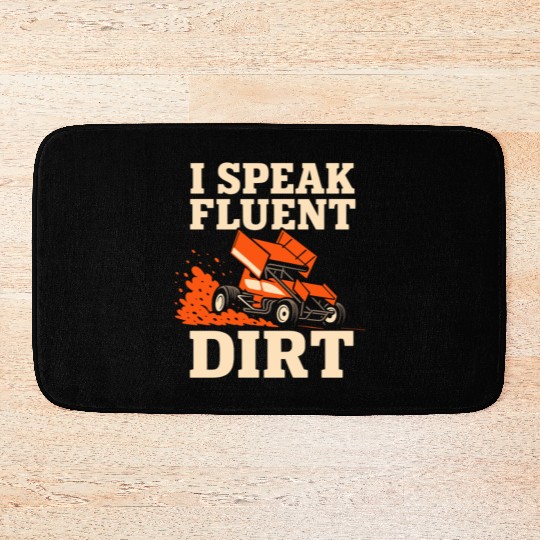 Sprint Car Racing Dirt Track Speed Oval Race Bath Mats