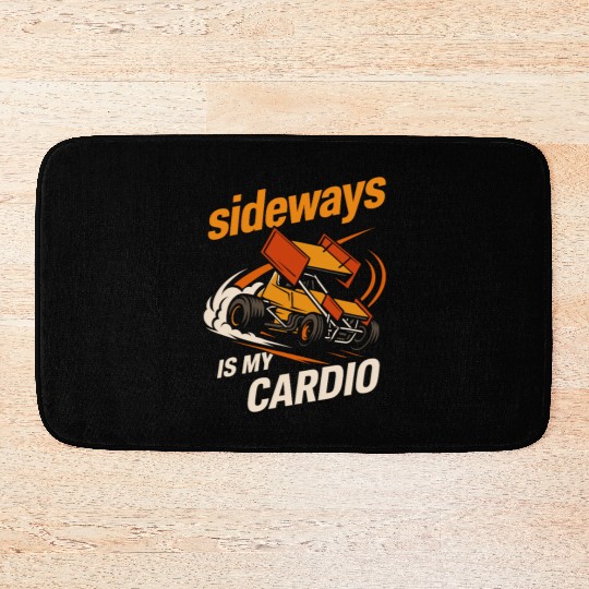 Sprint Car Racing Dirt Track Speed Oval Race Bath Mats