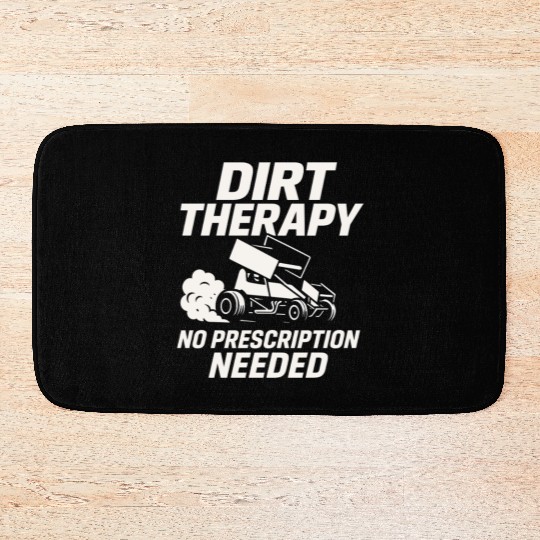 Sprint Car Racing Dirt Track Speed Oval Race Bath Mats