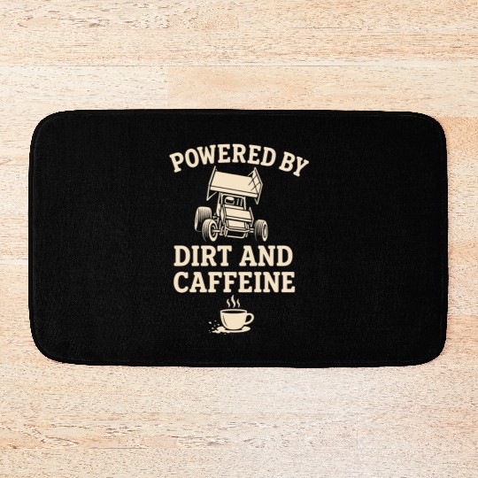 Sprint Car Racing Dirt Track Speed Oval Race Bath Mats