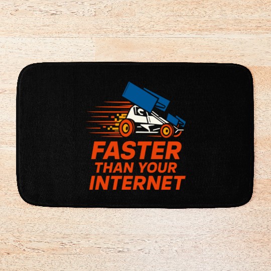 Sprint Car Racing Dirt Track Speed Oval Race Bath Mats