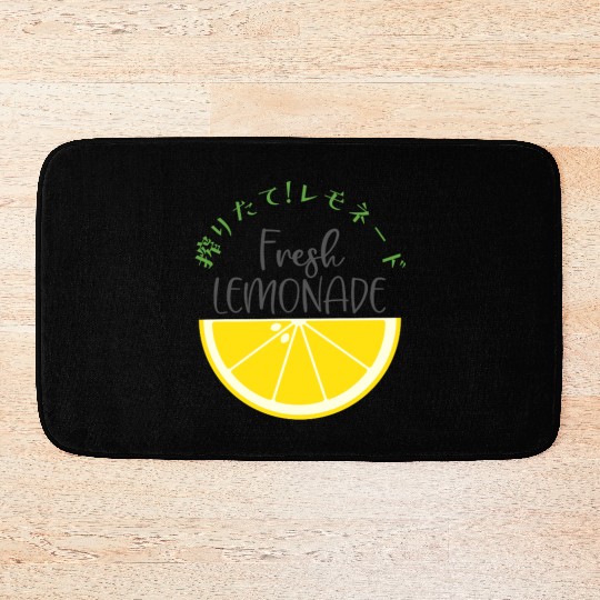 Fresh Lemonade Lemon Slice Bath Mats