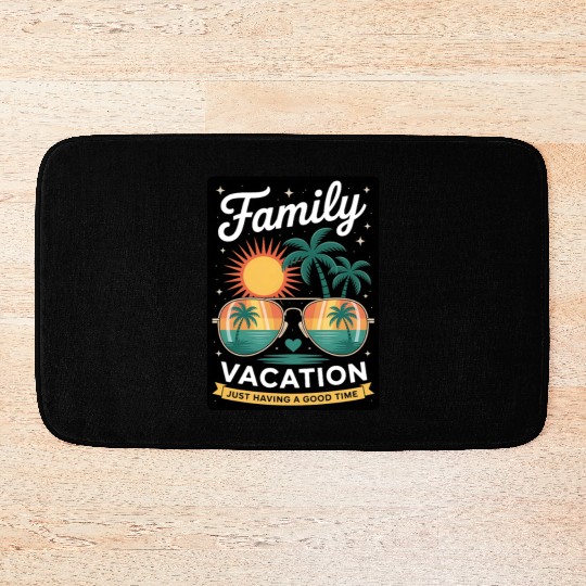 Family Vacation Summer Family Holiday Bath Mats