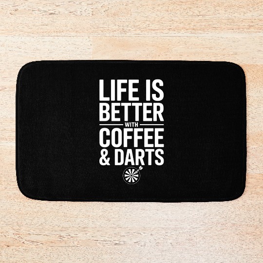 Coffee and Darts Caffeine Dart Player Bath Mats
