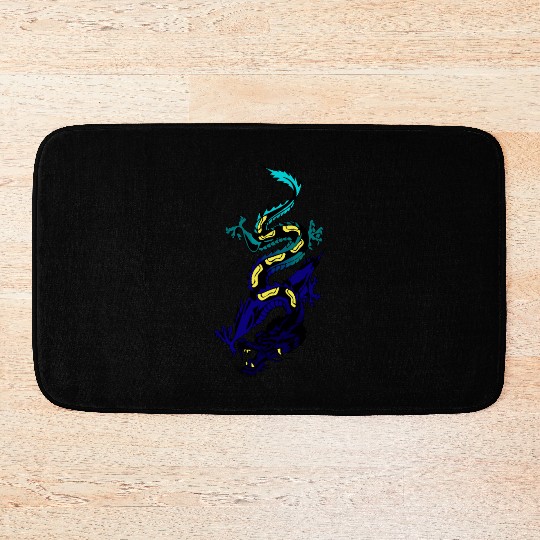 Japanese Dragon Bath Mats