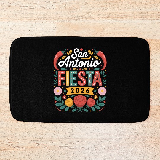 San Antonio 2026 Fiesta Cinco De Mayo Texas Bath Mats