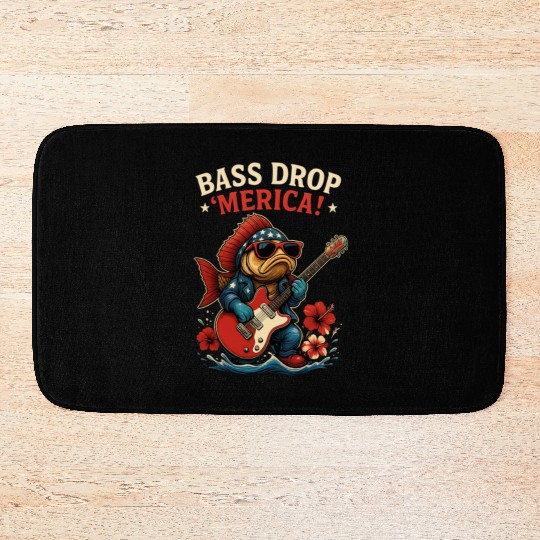 Bass Drop 'Merica! Fishing Bath Mats