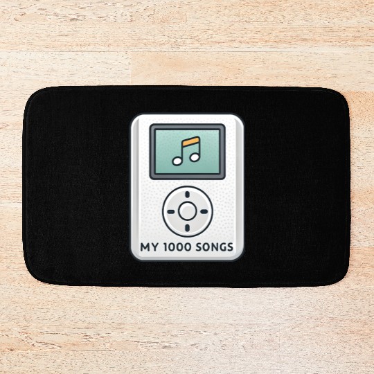 My 1000 Songs MP3 Player Retro 2000s Y2K Bath Mats