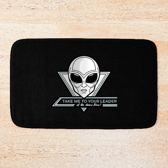 Take Me To Your Leader Alien Rave Retro 2000s Y2K Bath Mats