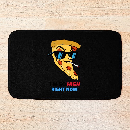 Chill Pizza Vibe with Sunglasses Bath Mats