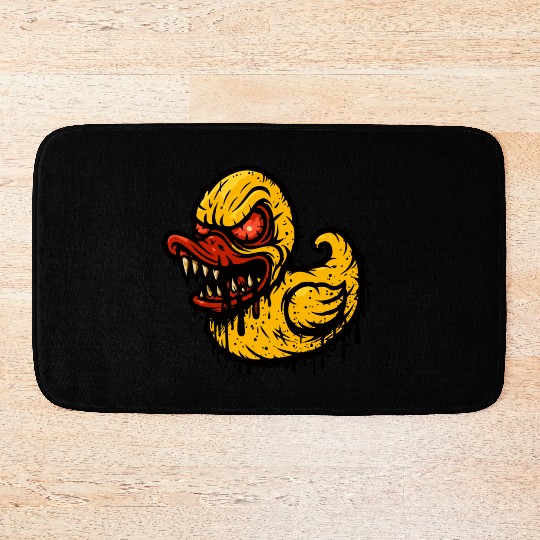 Evil Duck – Crazy Horror Cartoon Bath Mats