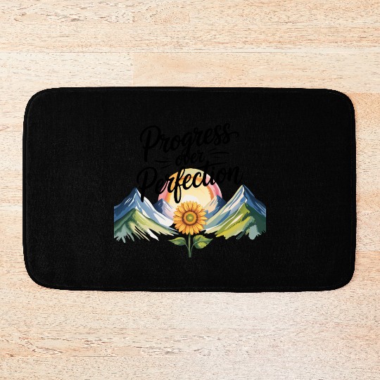 Motivational Growth Mindset Quote Bath Mats