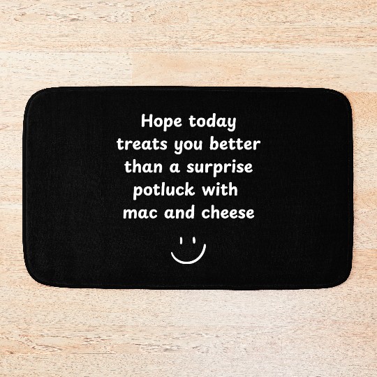 Hope Today Beats Surprise Mac & Cheese Design Bath Mats