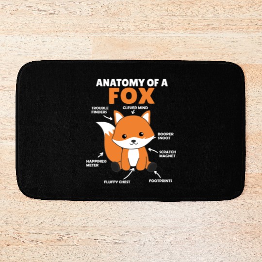 Sweet Fox Explanation Anatomy Of Fox Bath Mats