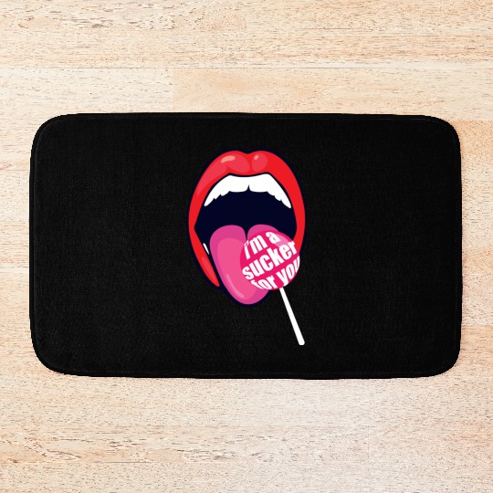 I m a Sucker For You Candy Pop Fans Lollipop 01 Bath Mats