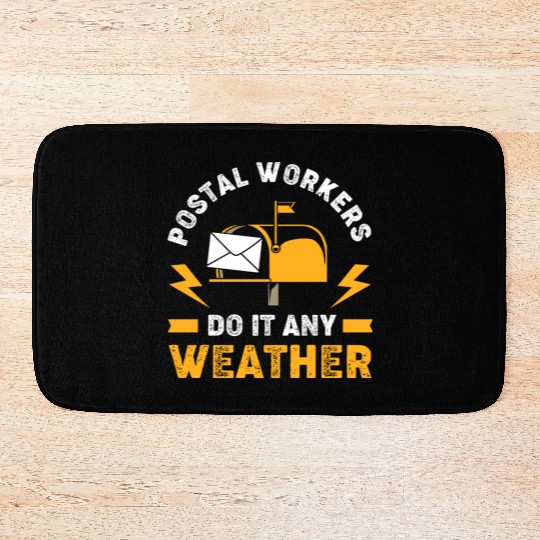 Postal Worker Mailman Post Office Bath Mats