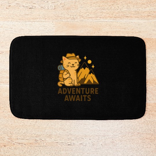 Adventure Awaits – Cat Explorer Bath Mats
