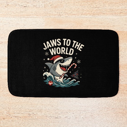 Jaws to the World – Christmas Shark Attack Bath Mats